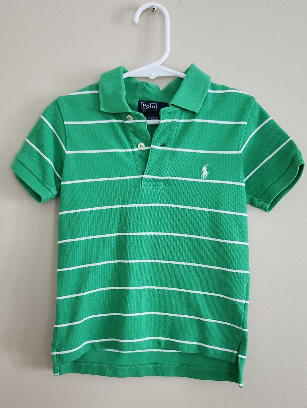 Polo by Ralph Lauren Green Stripe Kids Polo Shirt, 4T